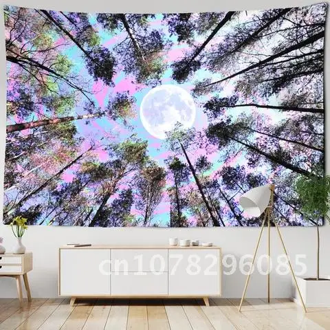 

Night Star Moon Van Gogh Painting Tapestry Wall Hanging Magic Tarot TAPIZ Bohemian Hippie Home Art Decor