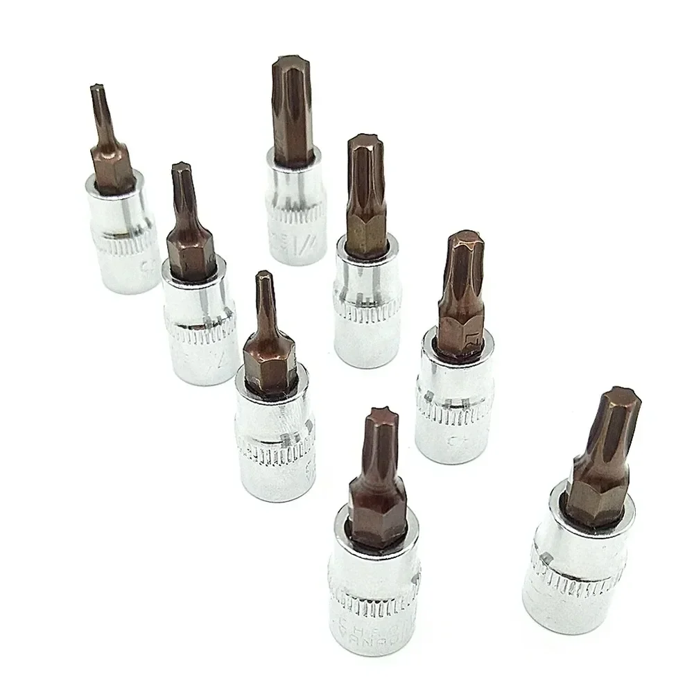 1Pc Hex Torx Screwdriver Bit 1/4 Inch Wrenches Screwdriver Bit Manual Drive Socket Hand Tools T8-T40