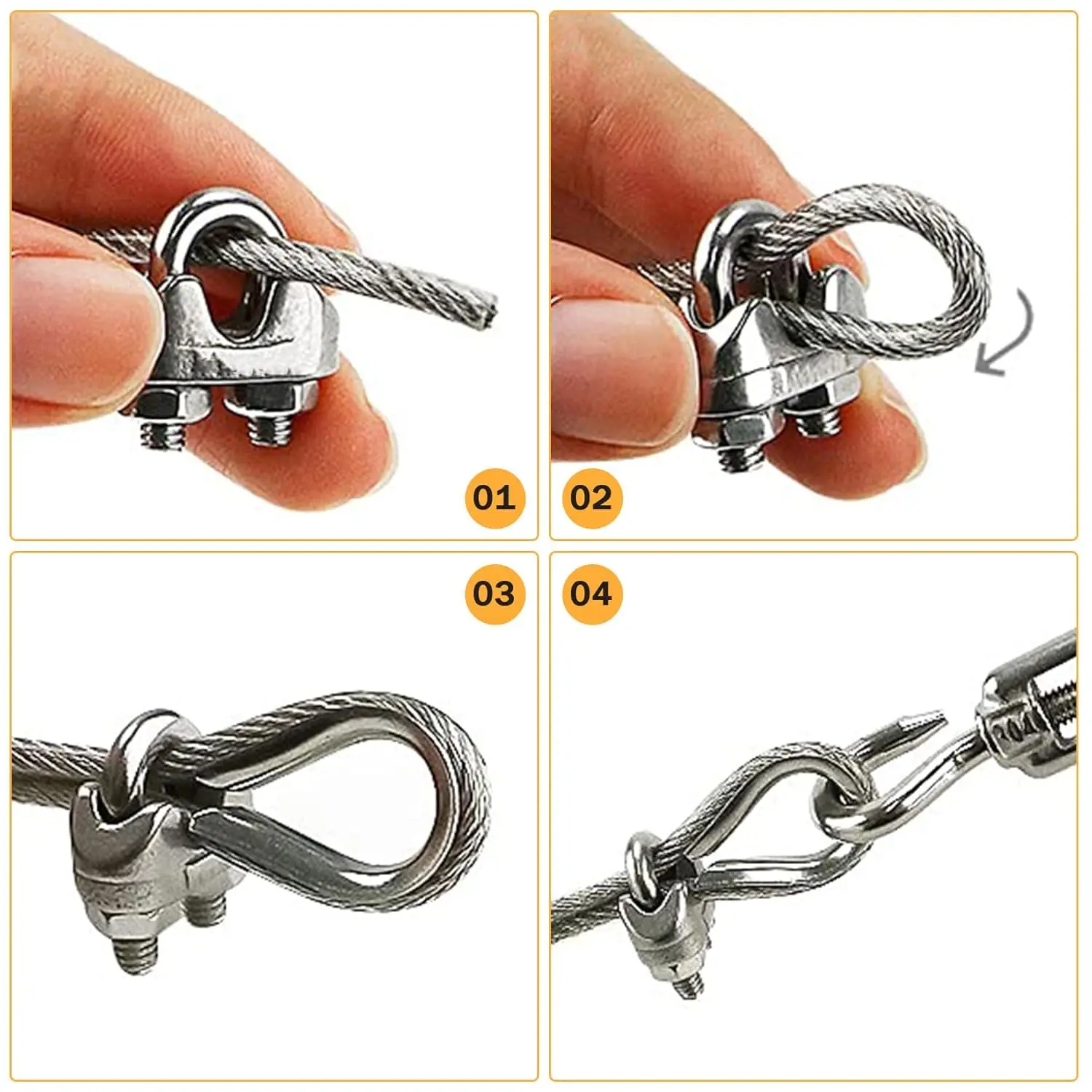 1-10 stücke Edelstahl U-Typ Kabel Klemme M5 M3 Stahl Draht Seil Clip U Bolzen Sattel Verschluss wäscheleine Spanner Hardware Werkzeug
