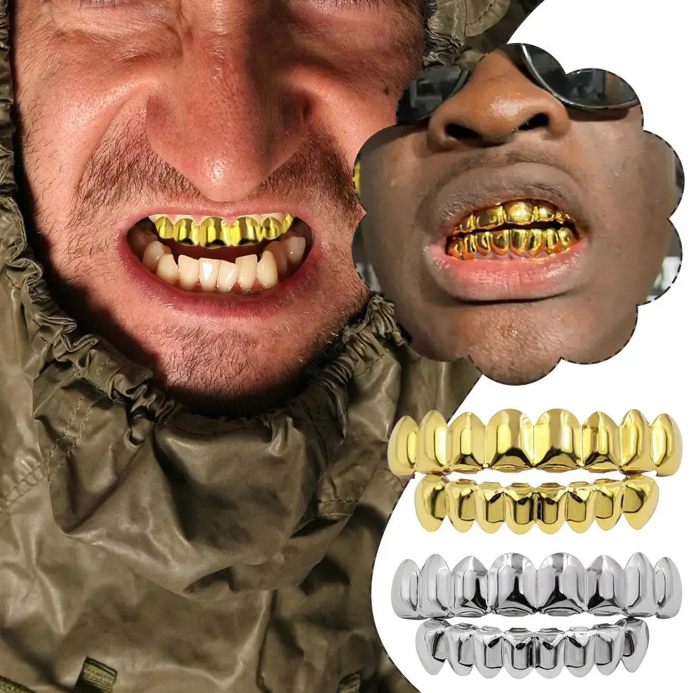 Hip Hop 6/6 Teeth Grills 14K Gold Plated