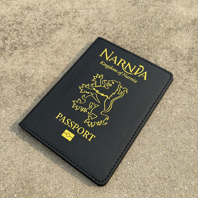 Fashion New Logo Passport Cover Black PU Leather Covers for Passports Travel Wallet Organizer Passport Holder