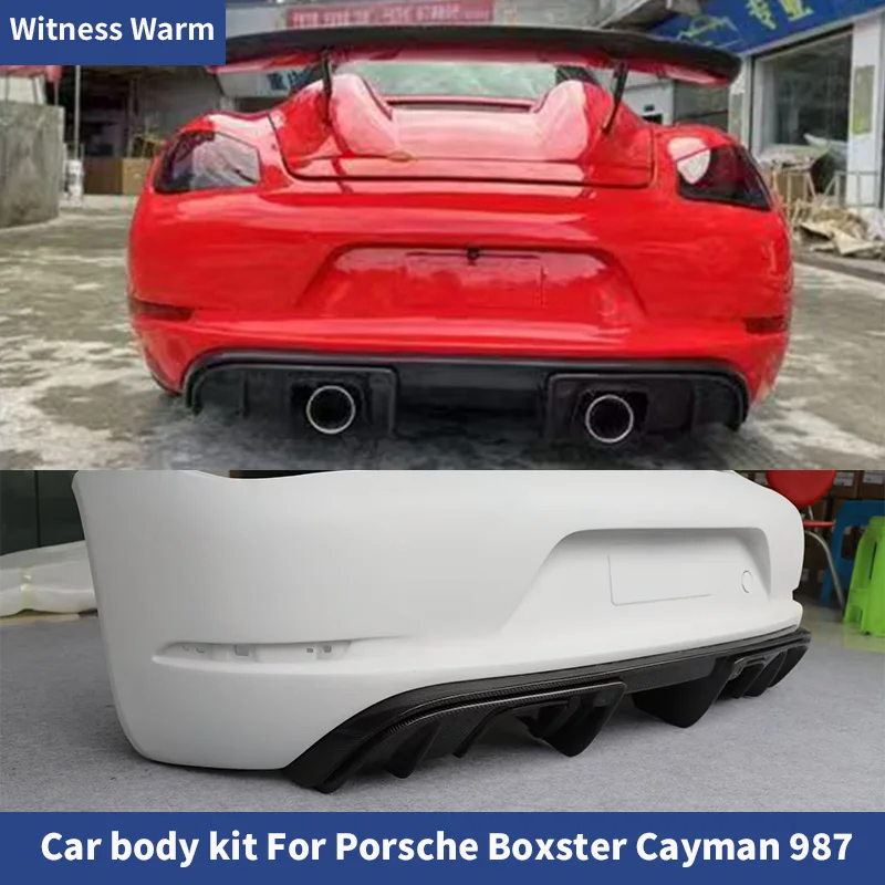 Kit aéro pour Porsche 987 Boxster Cayman 987.1 987.2 PP Facelift, pare-chocs avant, lèvre de pare-chocs avant, spoiler arrière style GT4 RS 05-12