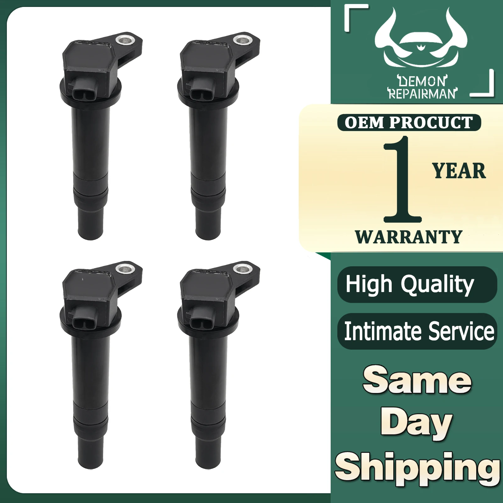 

4Pcs Car Ignition Coil 2730026640 27300-26640 2730126640 27301-26640 Compatible with Hyundai Accent ACCENT II MATRIX GETZ