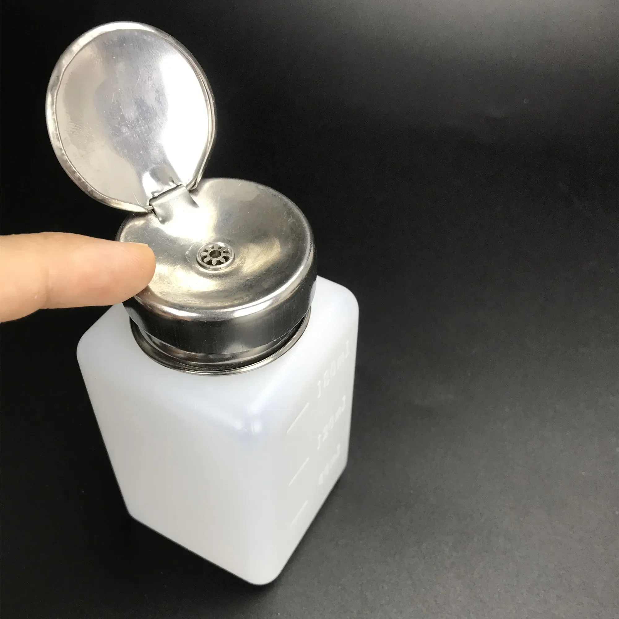 120ML 180ML 250ML Alcohol Bottle With Stainless Steel Cap Mobile Phone Maintenance Cleaning Anti Static Liquid Plastic Container