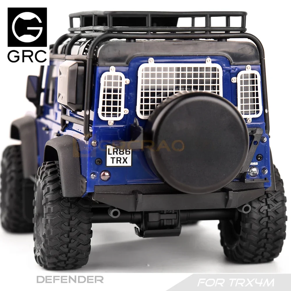 TRX4M Simulation Dual Exhaust Pipe Chassis After Accessories for 1/18 RC Crawler Car Traxxas TRX4-M Defender Upgrade Parts