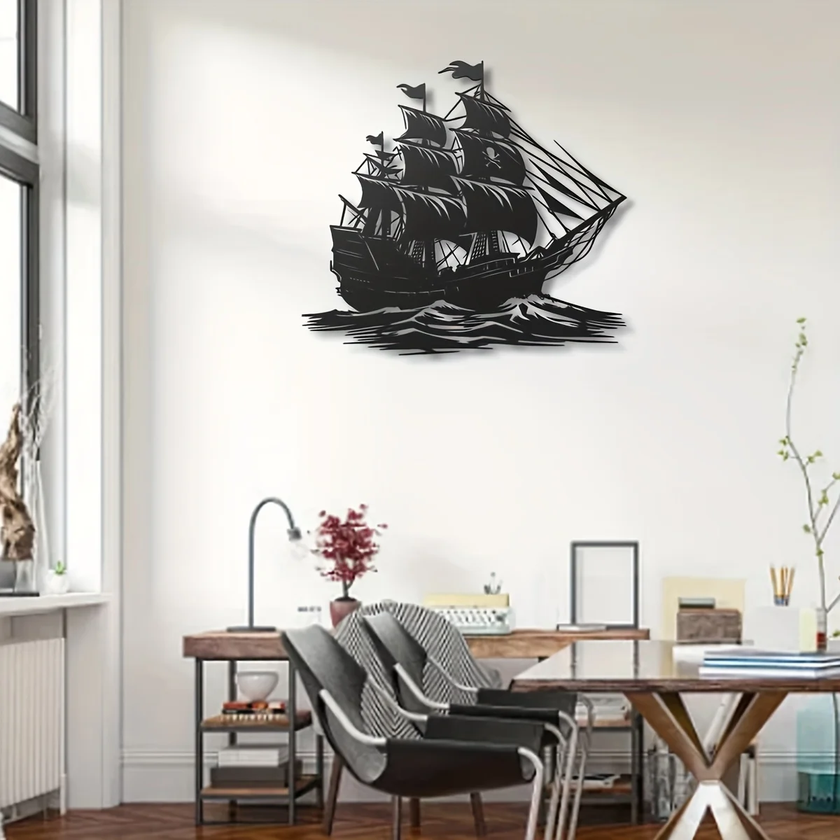Minimalist Nautical Vessels Wall Decor, Perfect for Dining Room & Home