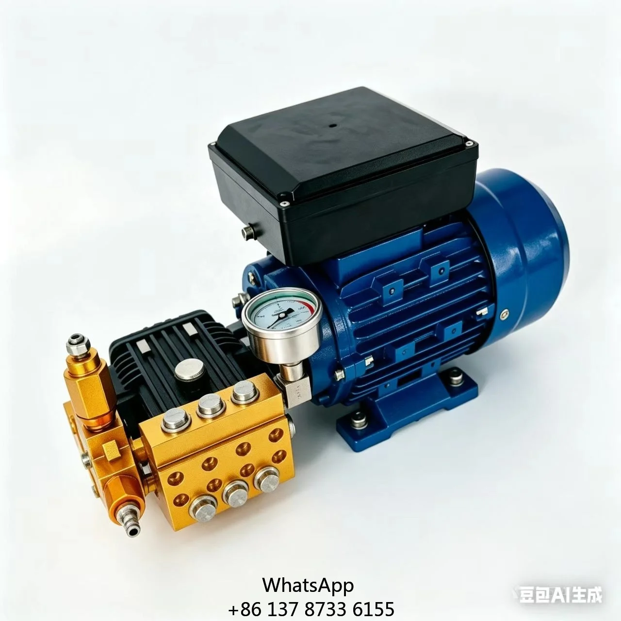 

1410C New Electric High-pressure Heavy Duty Car Wash Machine 2200W 2800r 90Bar 12.9L/min Three-cylinder Plunger Pump