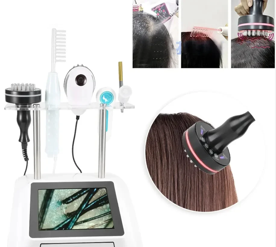 2024 Professional Hair Scalp Treatment Machine with Hair Follicle Detection Analysis Nano Sprayer Hair Regrowth Scalp Massager