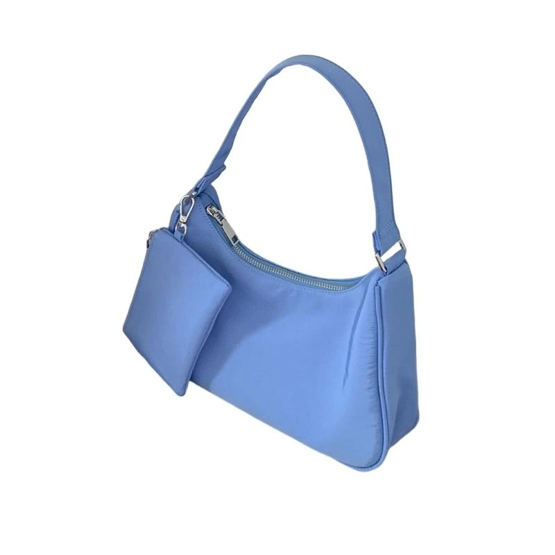 

Women Armpit Bag Simple Handbag Solid Color Shoulder Bag wirh Change Purse