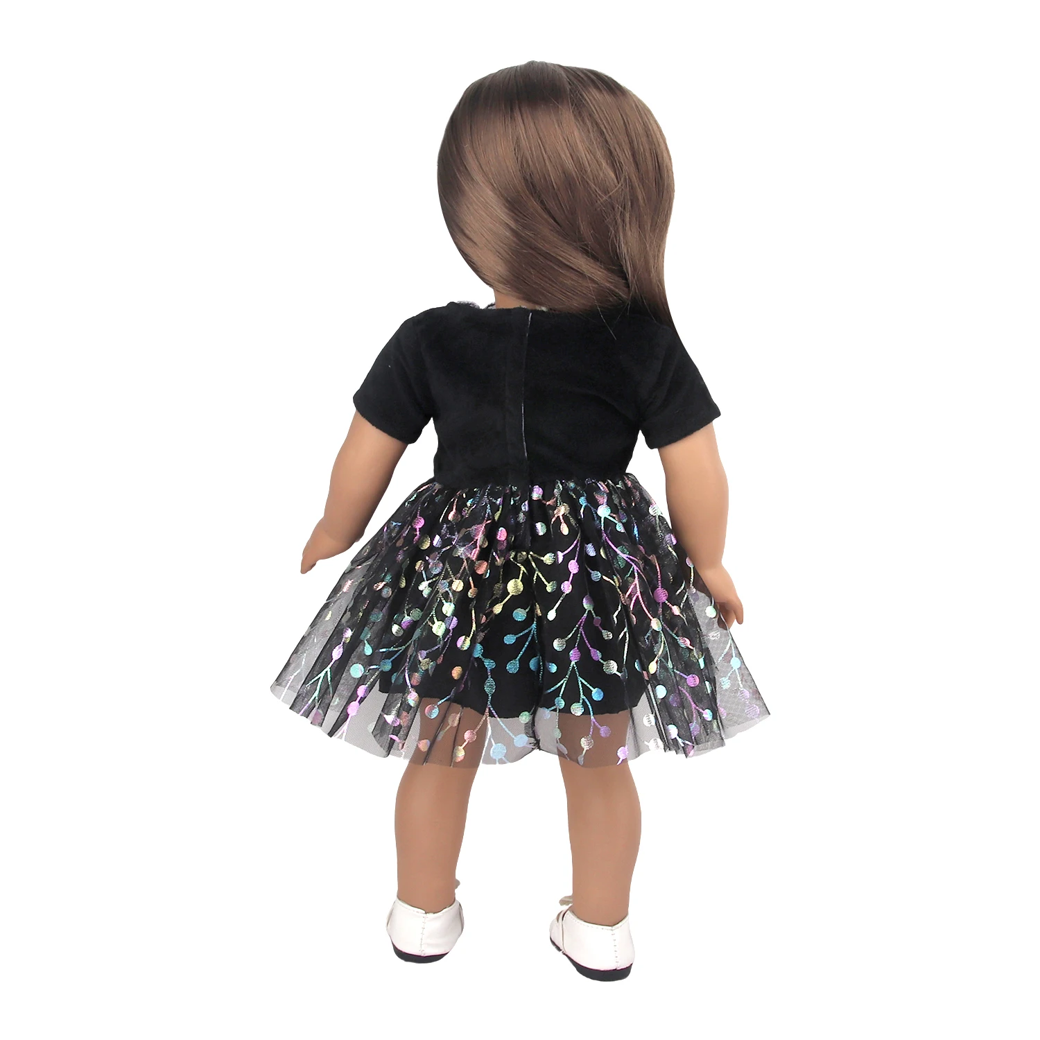 Cute Doll Clothes Set Denim Jacket Outfit,Bear Jumpsuit,Striped Dress& Party Gown for 18"American & 43cm Baby Newborn Girl Dolls