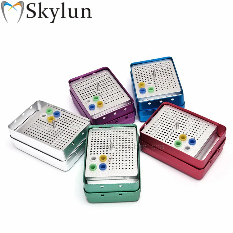 SKYLUN Dental Bur Holder For Root canal file gutta percha root socket box disinfection box sterilization Bur holder
