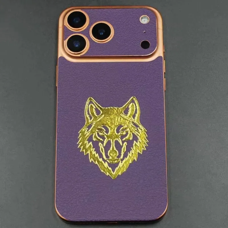 

2PCS MIX For Apple 17 Pro Max 17 Pro plain leather phone back film