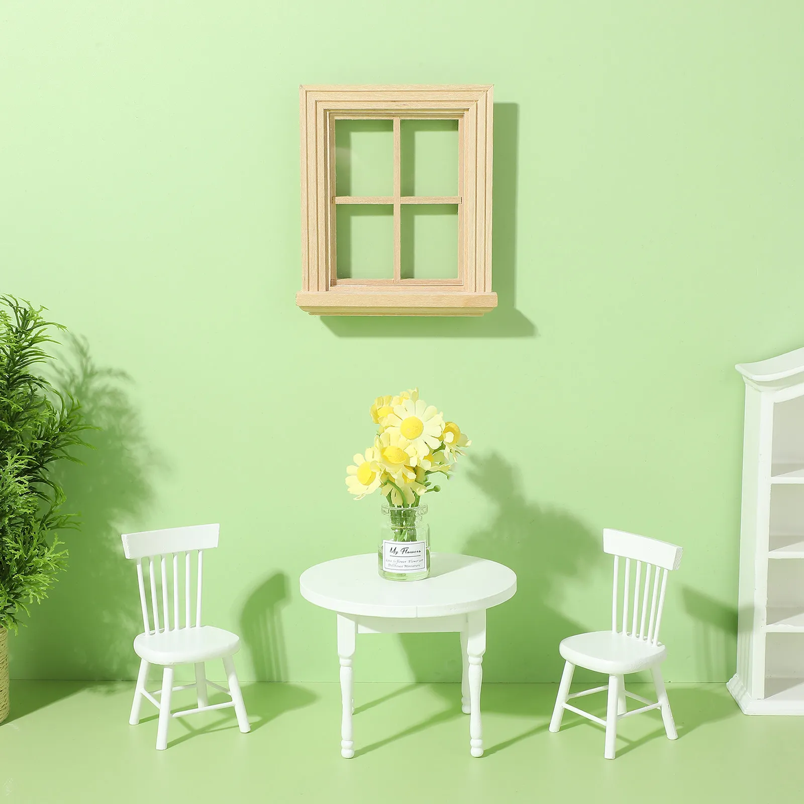 

2 шт. деревянные миниатюрные оконные рамы с четырьмя секциями, развивающие материалы, декор в деревенском стиле для планировки миниатюрного дома