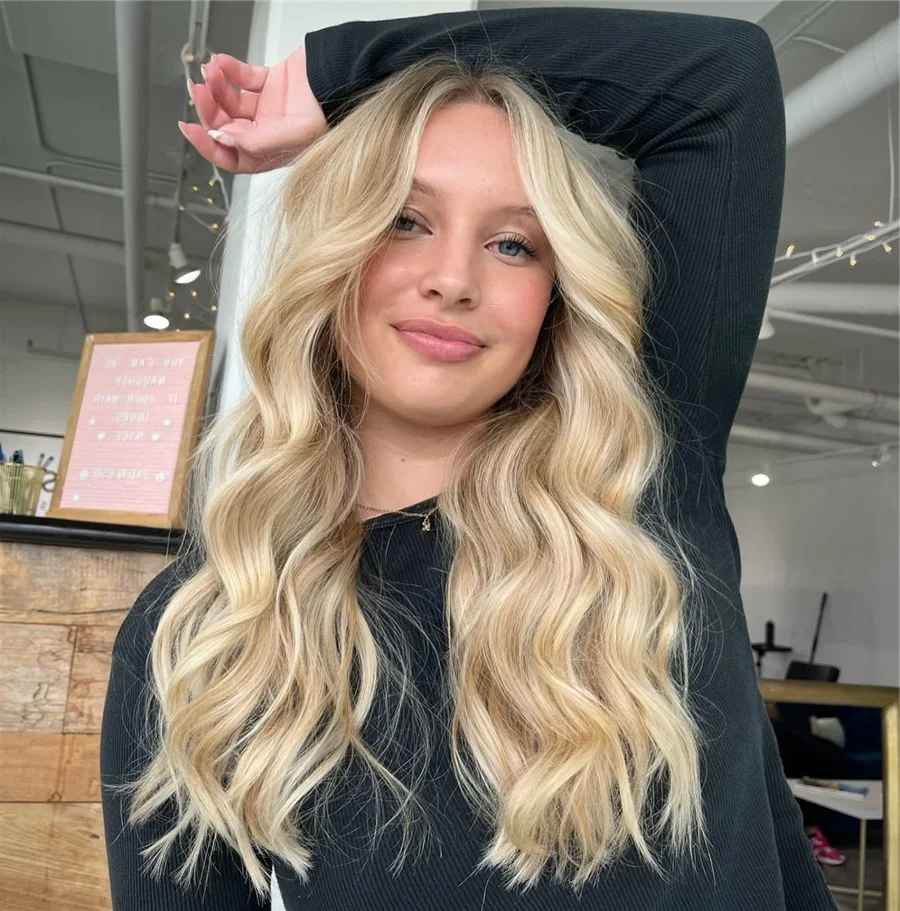 

Ombre 613 Blonde HighlightSynthetic Lace Front Wig,13×4Blond Body Wave Pre Plucked HD Lace Glueless Wig for Women Daily Use 26IN
