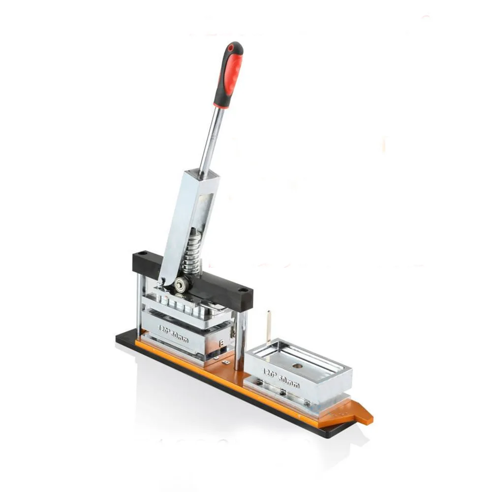 Factory Wholesale Complete Set Automatic 120*50MM 1*2 Inch Square Button Magnet Press Machine