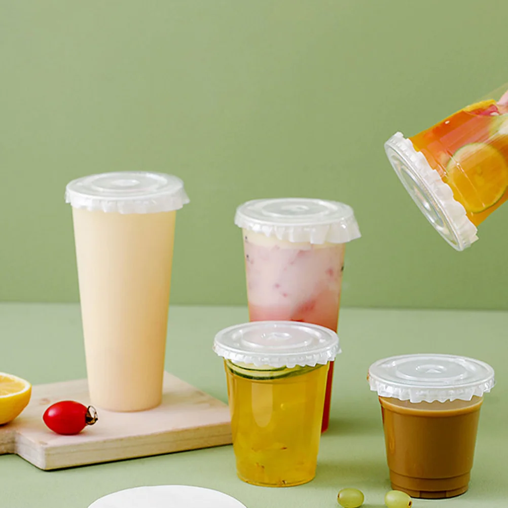 500 Sheets Sealed Paper Drink Mats Anti-spill Cup Films Coffee Sealing Lids Doilies Leakproof Mug Milk The Circle Papers Bottle