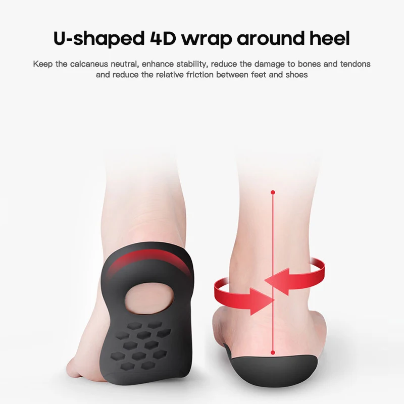 1 Pairs Orthotic Correcting Insoles For Flat Foot O-shaped Legs Correction Arch Support Plantar Fasciitis Orthopedic Insoles