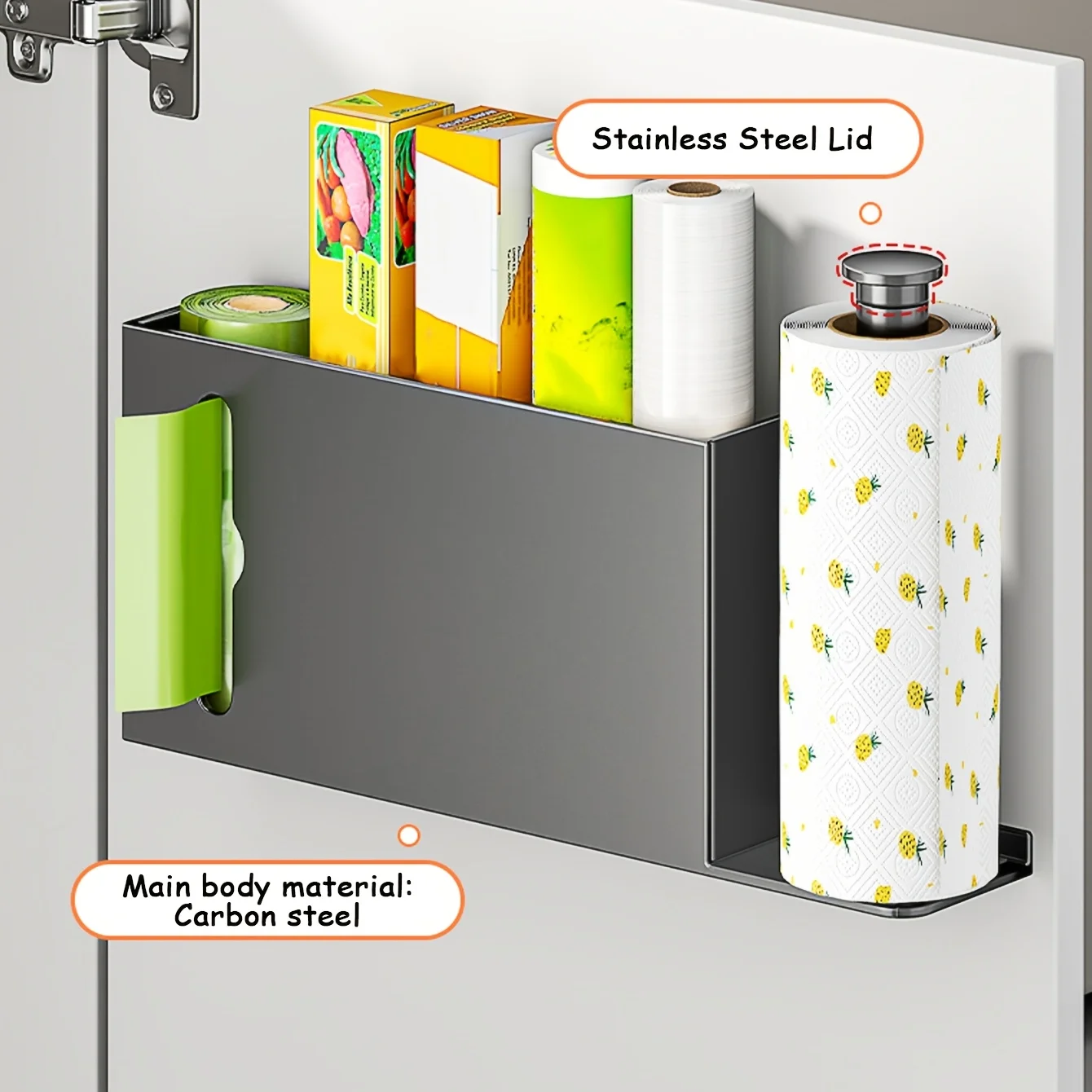 Modern Amici Tissue Holder & Kitchen Rack for Bathroom, RV, Laundry – Stylish, Easy-Access Home Storage Solution