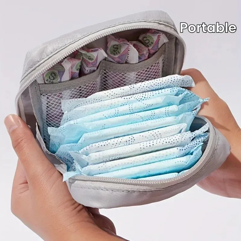 1PC Waterproof Feminine Product Bag - Discreet Period Kit Pouch for Sanitary Pads & Menstrual Cup