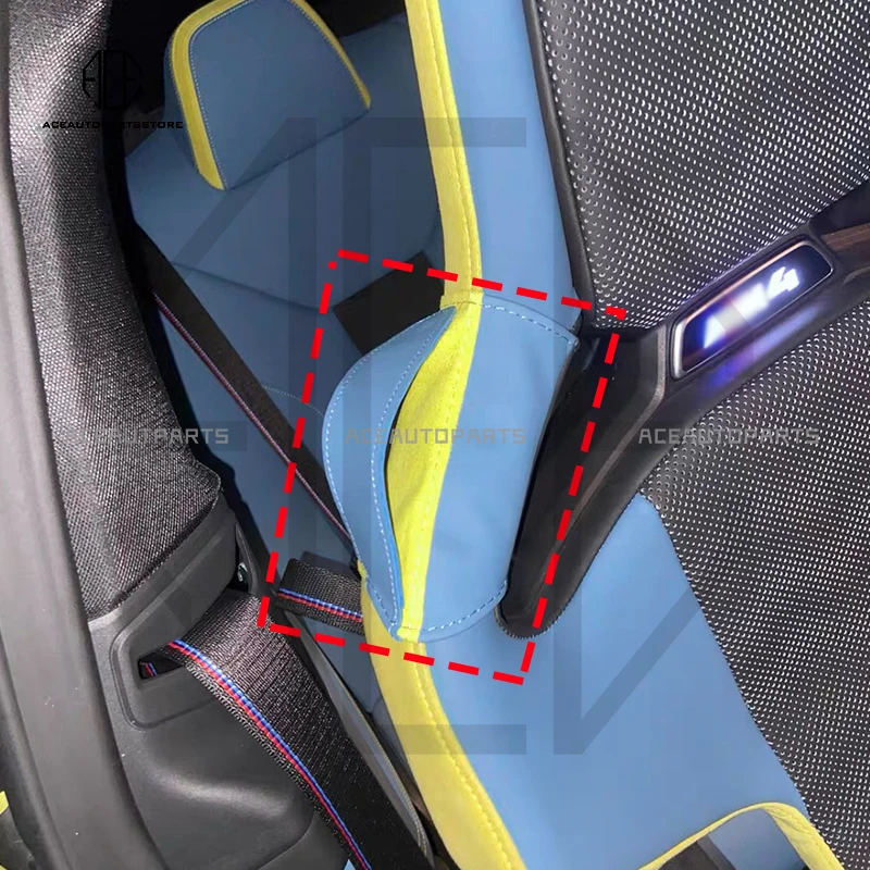 M Carbon Bucket Seat Safety Belt Extension Guide Limiter Genuine Leather Case for BMW G87 M2 G80 M3 G82 G83 M4 F90 M5 F92 M8