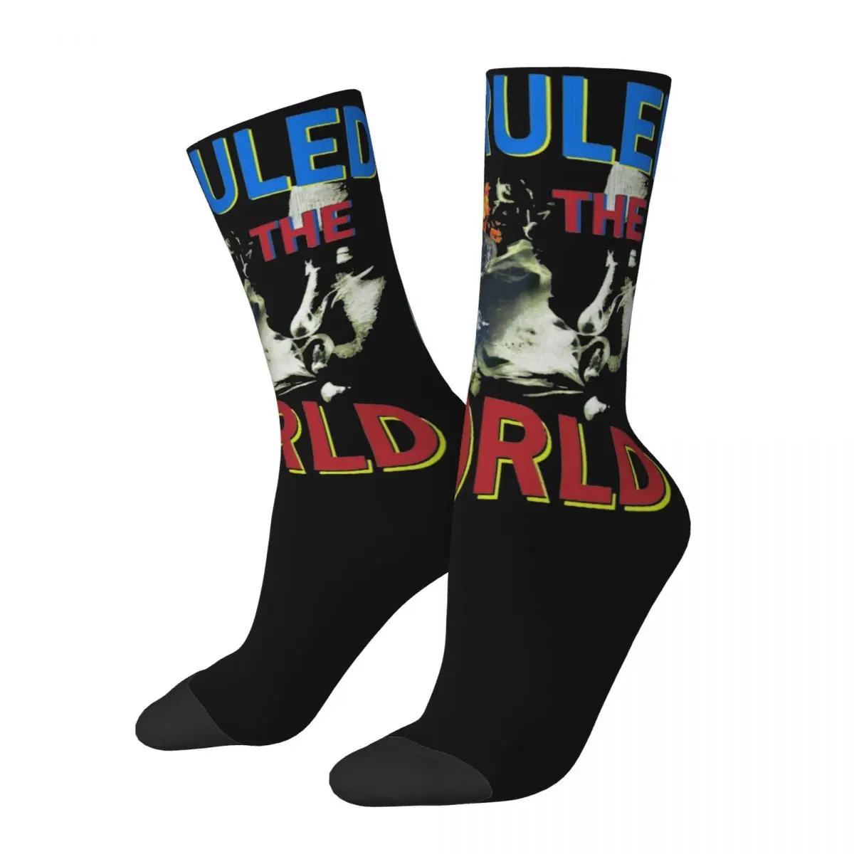 

NAS If I Ruled The World Merch Socks Flexible Illmatic Album Cover Skateboard Crew Stockings Cotton for Women's Present