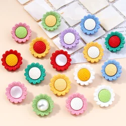 New Arrival Cartoon Baby Lovely Resin Flower Buttons For Kid Sweater Cardigan Coat DIY Sewing Needlework 18MM 6PCS/LOT KD3006