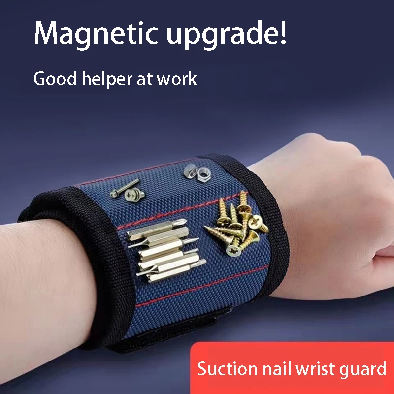 Powerful Magnetic Wrist, Electrified Woodworking Multifunctional Tool, Suction Nail Wrist Guard With Nail Picker