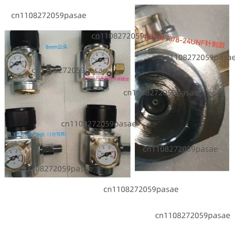 Home Coffee Machine Pressure Regulator with Gauge, 0-200 Psi (10 Kg), Adjustable Pressure, Soda Bottle/Small Bottle Style