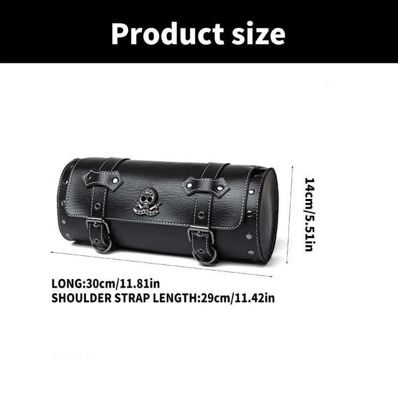 الجمجمة نمط بو كيس التخزين دراجة نارية أداة حقيبة دراجة نارية الجبهة حقيبة الجبهة شوكة المقود حقيبة السرج