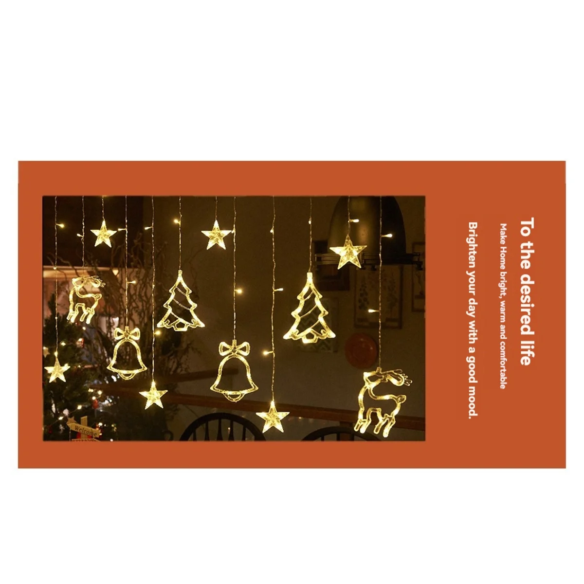 

KZQ-fChristmas Moon Star Window Fairy String Lights USB & Battery Powered String Light for Indoor Window Bedroom Warm