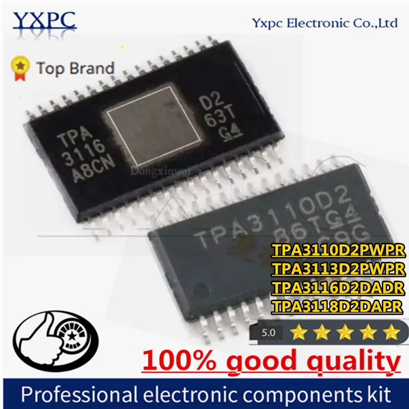 5pcs TPA3110D2PWPR TPA3113D2PWPR TPA3116D2DADR TPA3118D2DAPR TSSOP TPA3110D2 TPA3113D2 TPA3116 TPA3118 Chips