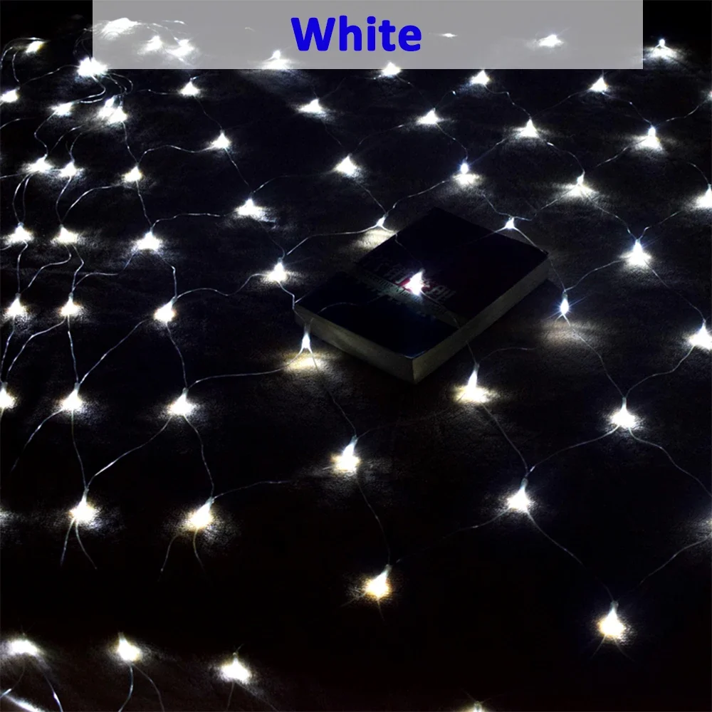 LED Net Beleuchtung String Outdoor EU Stecker 220V Weihnachten Garten Urlaub Wohnkultur Hochzeit Party Fee Baum Dekoration wasserdicht – Detail 6