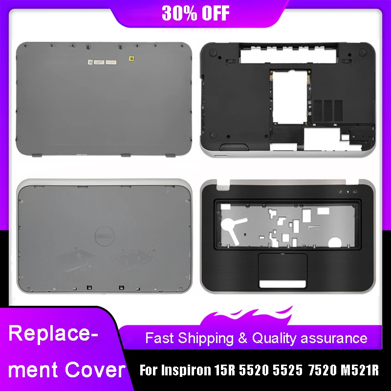 New Laptop LCD Back Top Cover For DELL Inspiron 15R 5520 5525 7520 M521R Series Palmrest Upper Bottom Base Case Rear Lid Black