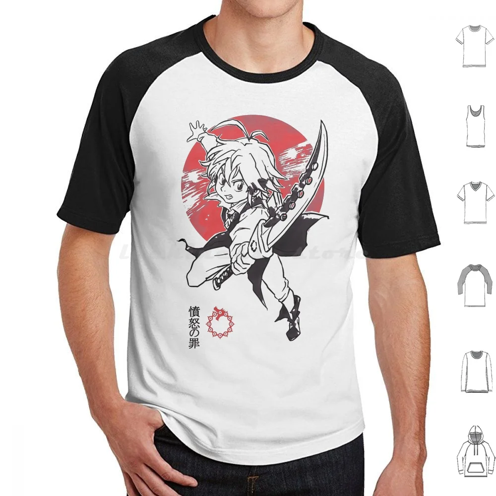 

Футболка Dragon Wrath, хлопковая крутая футболка 6xl, рыцари Meliodas Ban Diane King Escanor, дракон, лиса, змея, медведь, лев