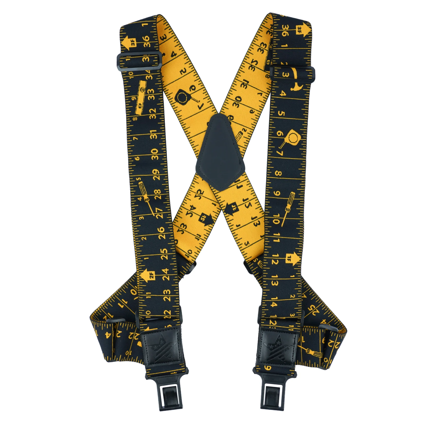 KUNN Side Clip Suspenders for Men Adjustable Elastic 2Inch Hook End Trucker Suspender