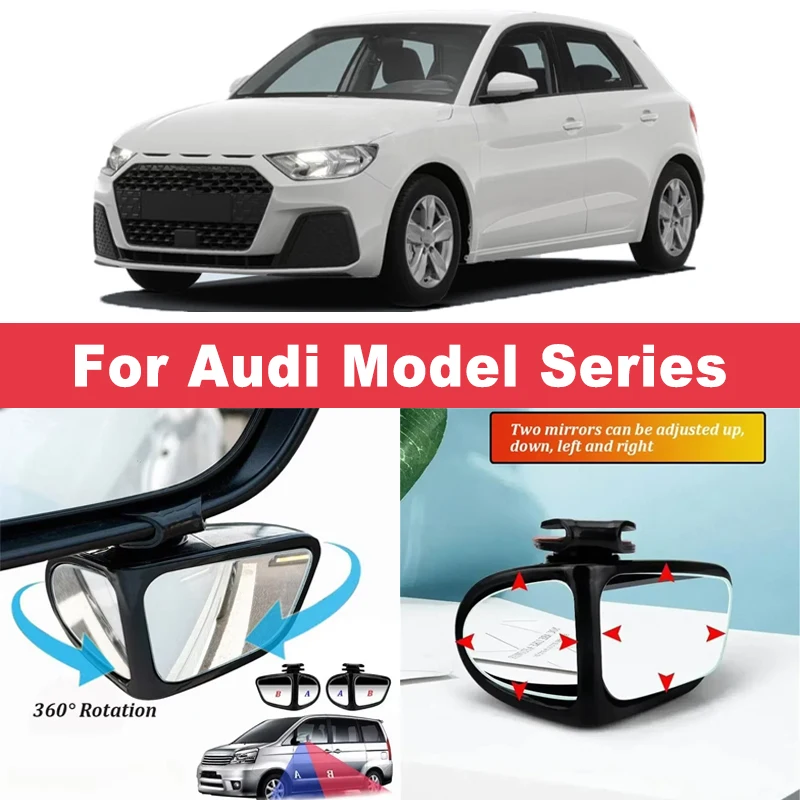 

2Pcs 360° Adjustable Blind Spot Mirrors Convex Wide Angle Rearview For Audi A3 A4 A5 A6 Q3 Q5 S3 S4 RS3 RS4 B7 B8 Q2 Q7 S5 S6