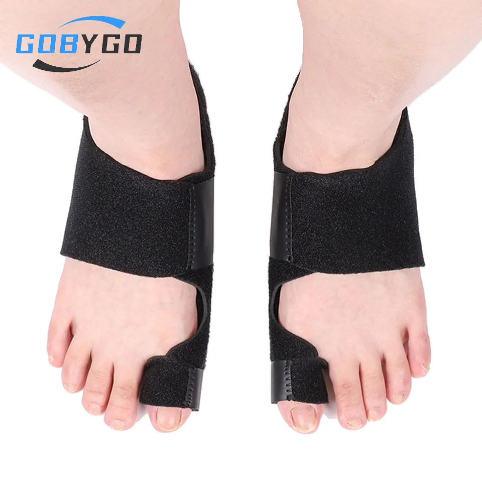 

GOBYGO Toe Fixation Corrector Free Adjustment Aluminum Bar Support Big Foot Finger Outward-Flipping Thumb Protective Cover
