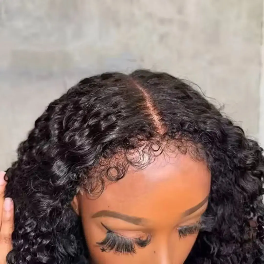 

180 Плотность Мягкий Черный 26 Дюймов Длинный Кудрявый Парик Фронта Шнурка Для Женщин С Волосами Младенца Предварительно Сорванные Бесклеевые Ежедневно