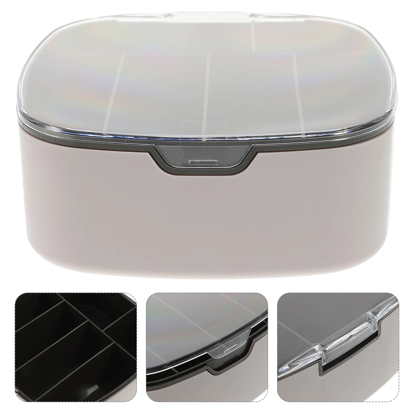 

6 Grids Data Cable Storage Box Compact Compartment Organizer For Usb Charging Cables Earphones Cord Management Desktop Case