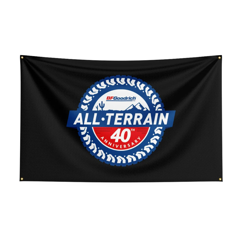 3x5ft B-BFgoodrich Tiress قطع غيار السيارات العلم ديكور الغرفة العلم ديكورات خارجية أعلام للغرف #4