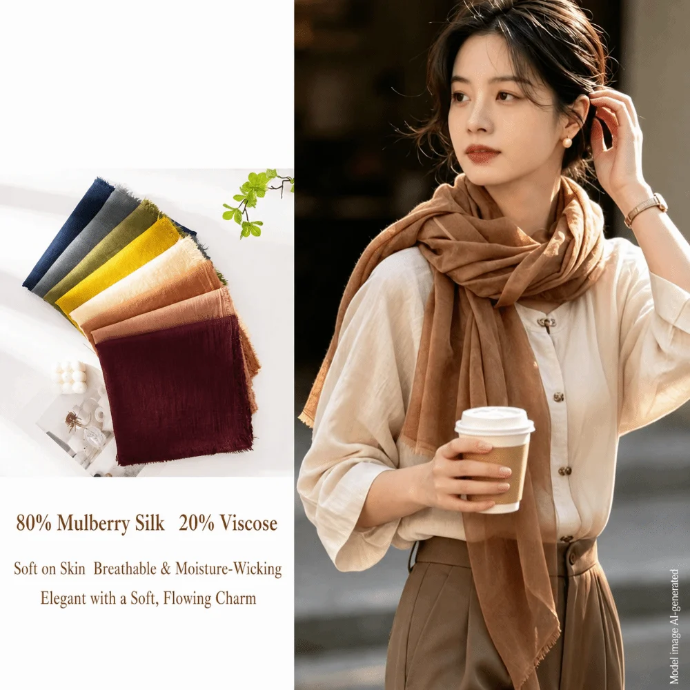 Chic Cotton Linen Scarf Wrap Silky Touch Breathable Fabric Headwrap Thin Sun Protection Muslim Hijab Scarf Women