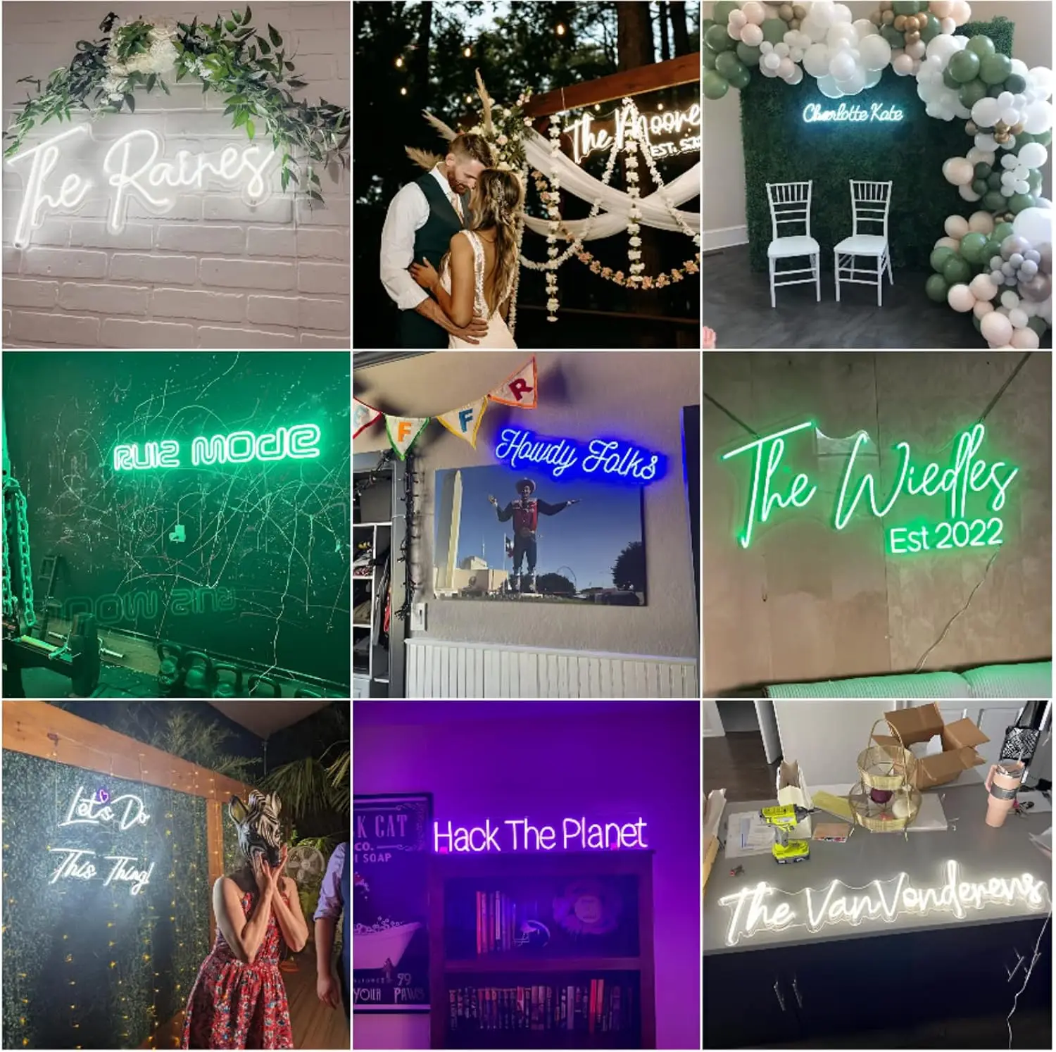 Personalized Dimmable Neon Sign Custom Logo Birthday Wedding Business Party Night Light