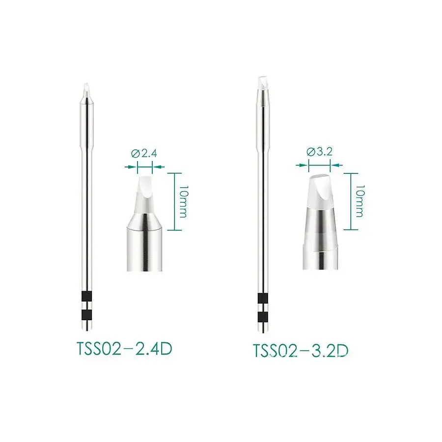 Original QUICK TS1200A Lead Free Soldering Iron Tip Welding Pen Tool TSS02-SK I 0.8C 1C J K 1.2D 3.2D B SK Welding Iron Tip