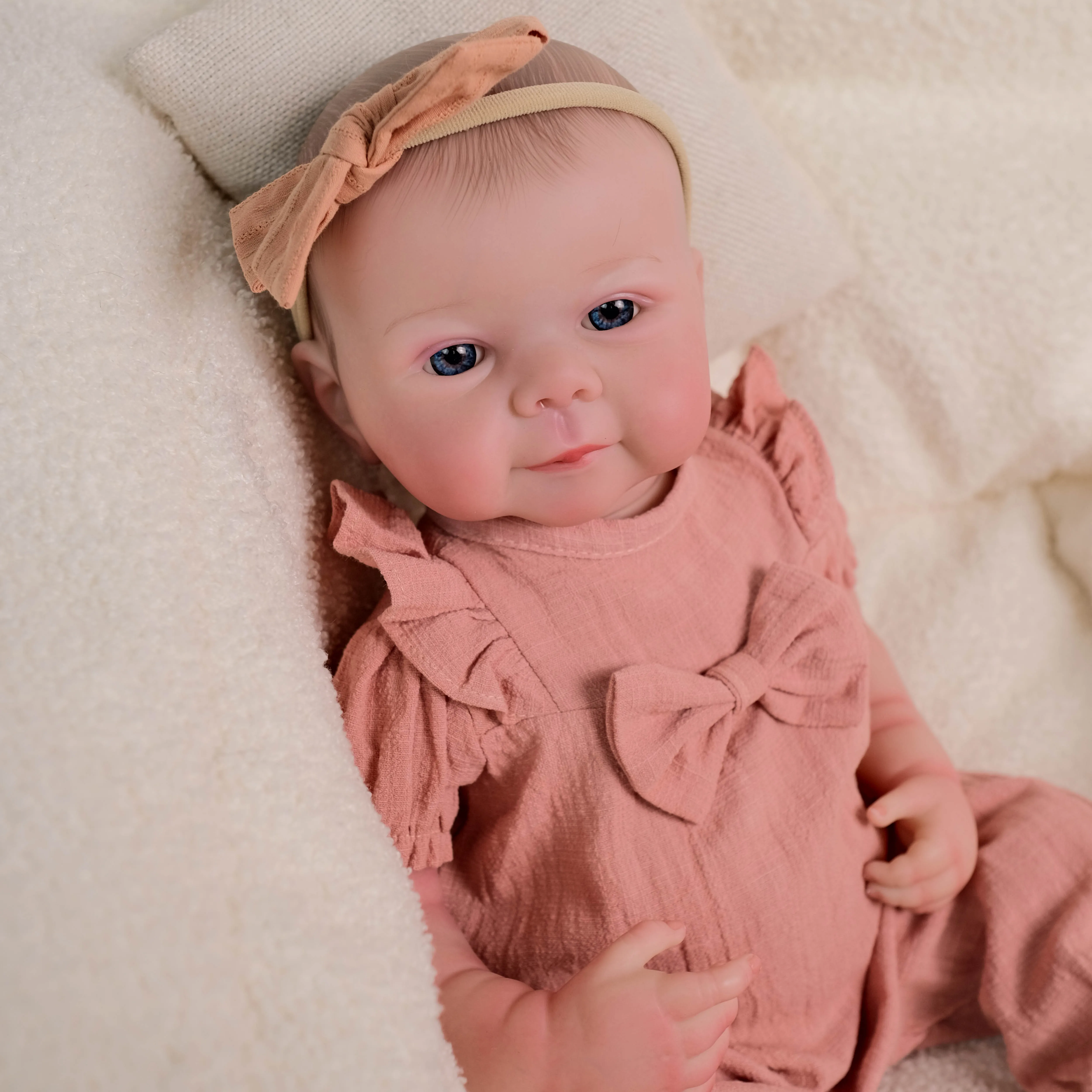 NPK 19 inch Julietta Full Body Reborn Levensechte Babypop met 3D Huid Meerdere Lagen Schilderen met hand tekenen Haar Touch pop