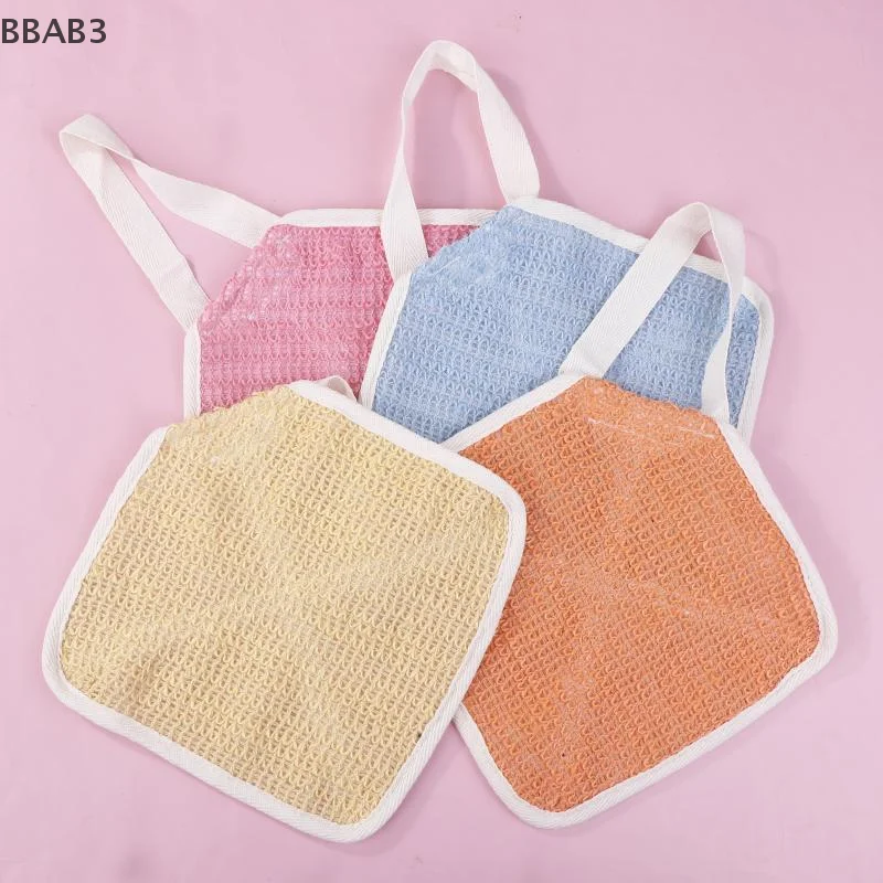 

Y Natural Linen Square Strip Bath Towel Powerful Exfoliating Body Massage Rubbing Linen Face Towel Body Scrubber Cleaning Tool