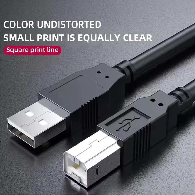 USB Printer Cable Type B Male to A Male USB 2.0 Cable for MacBook HP Canon Epson Dell ZJiang Label Printer USB 2.0 Printer Cable