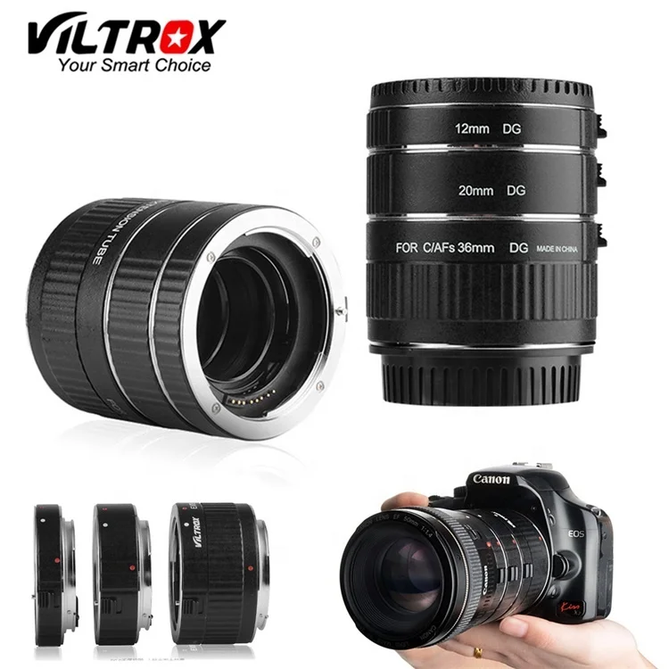 

Viltrox DG-C Macro Extension Tube Lens Adapter AF Auto Focus for Canon EOS 2000D 1500D 850D 77D 60D 5D Mark IV III 7D II 80D
