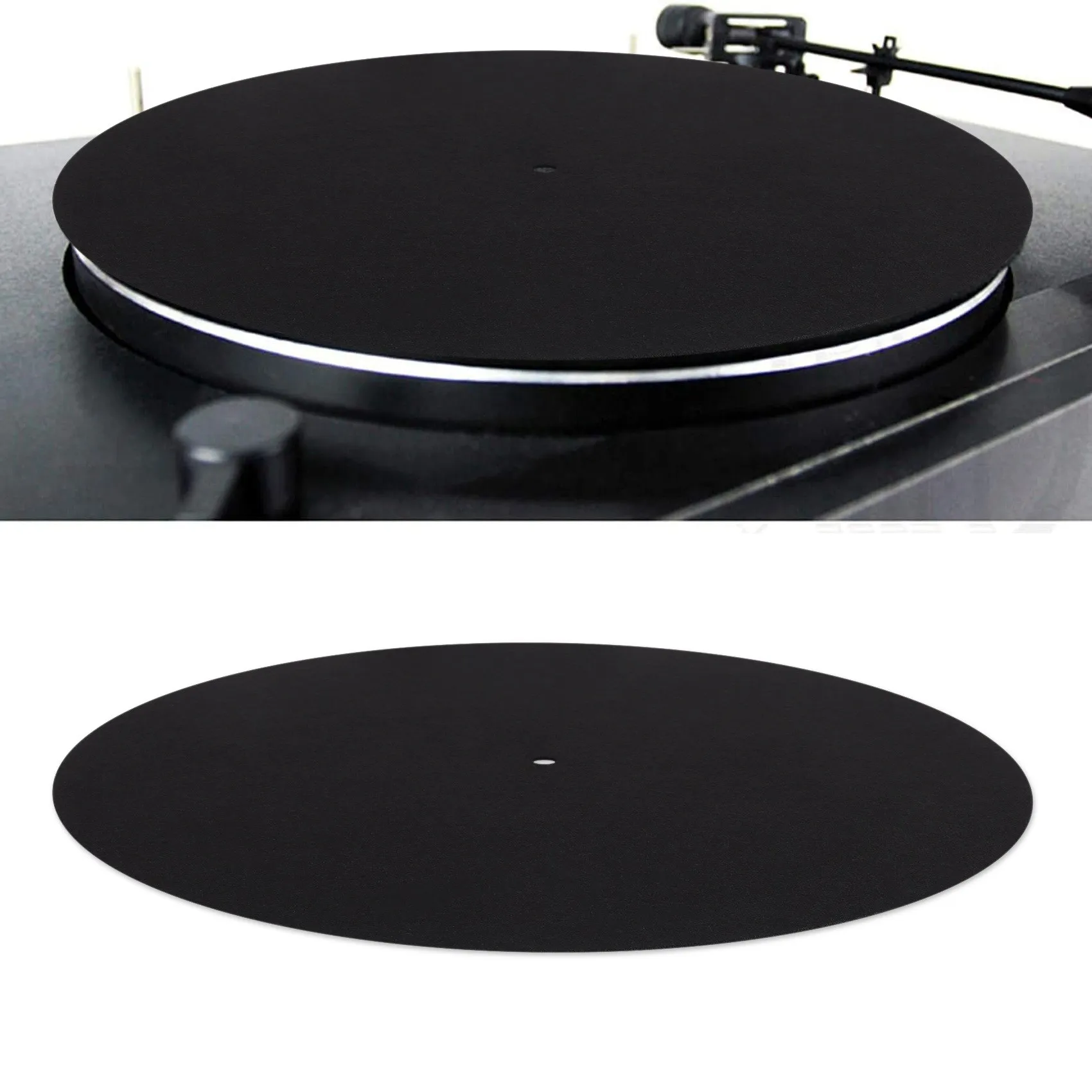 1 pçs ultra-fino anti-estático lp vinil turntable record player almofada para fonógrafos plana macio esteira registro slipmat almofada