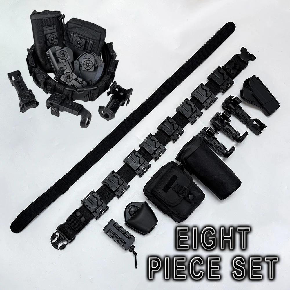 

Tactical Eight-Piece Set Airsoft Quick-Release Waist Belt Set with Spray Case Water Bottle Bag 92G Holster for Hunting Shooting