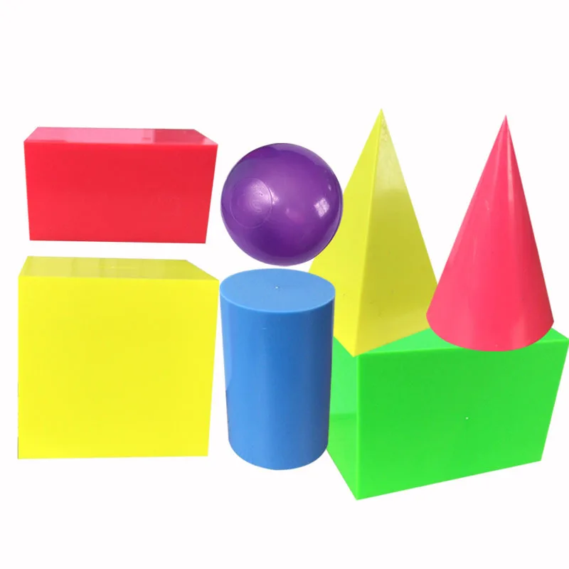 Geometric Model Suit Large Plastic Cube Cylinder Cone Primary School Mathematics Teaching Aid